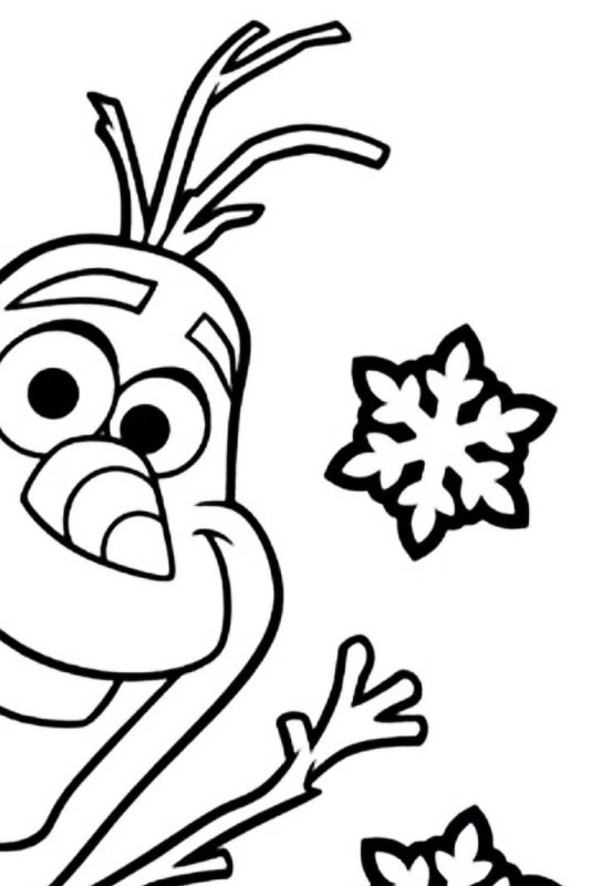 Олаф трафарет на окно