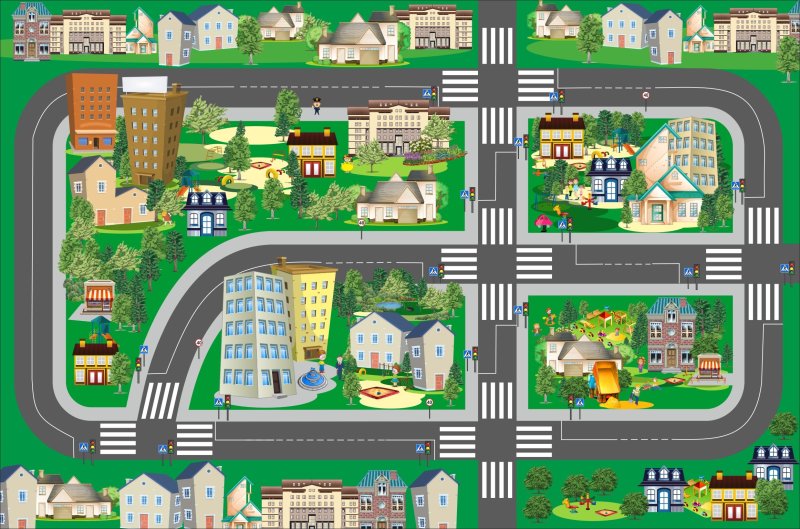 Макет дороги для детского сада