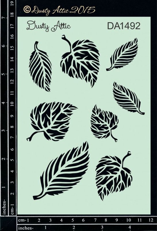 Декор листики трафарет