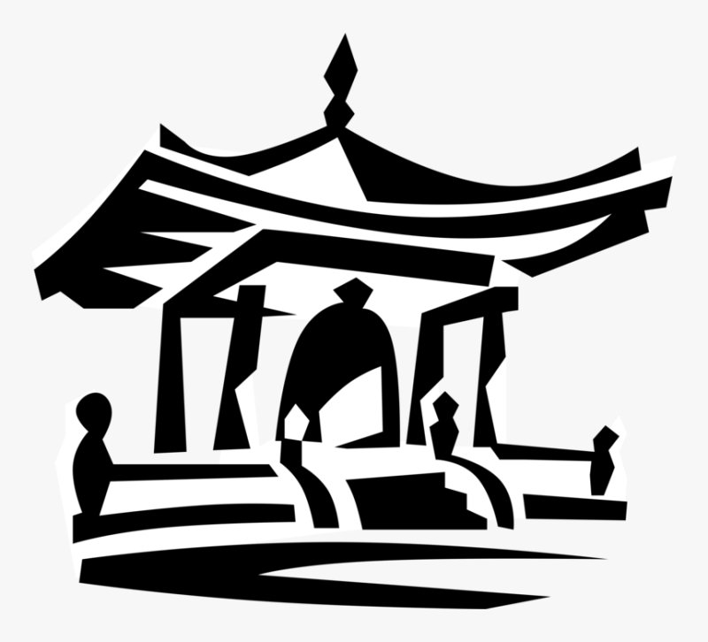 Силуэт китайской пагоды