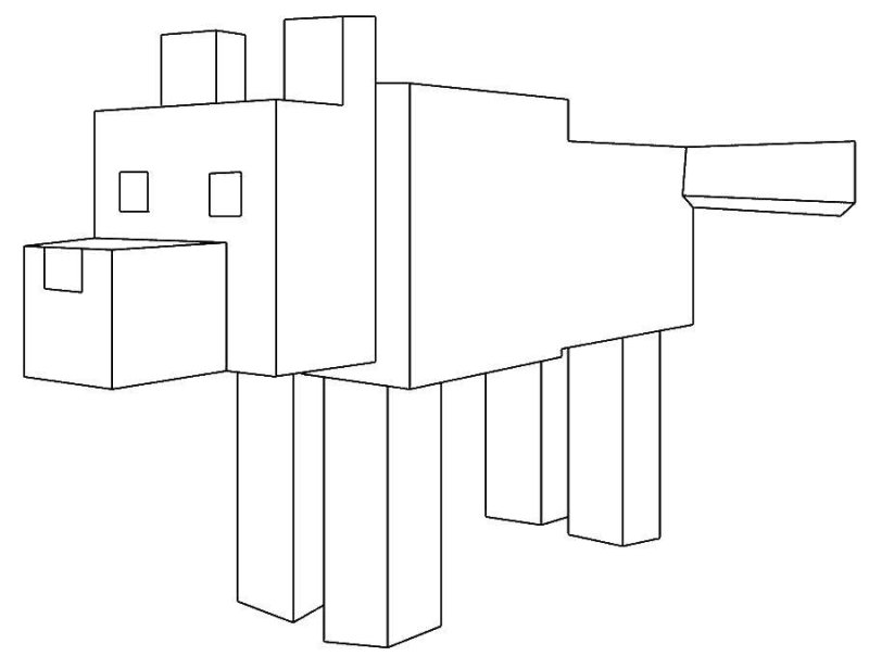 Раскраски майнкрафт животные