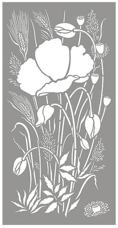 Мак трафарет