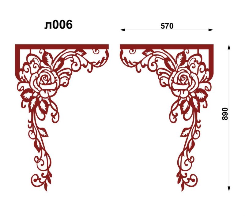 Ламбрекен трафарет