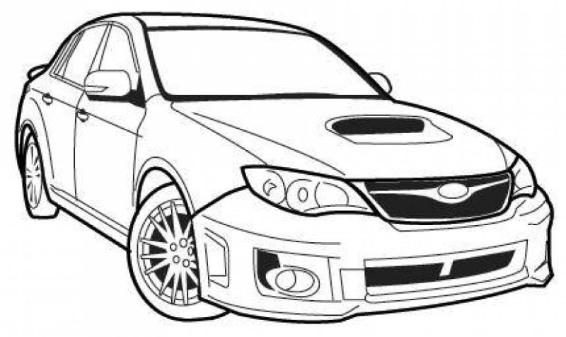 Раскраска Субару WRX
