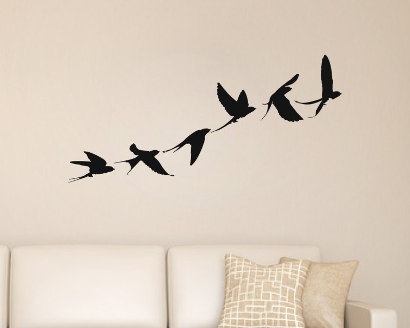 Трафареты для декора стен птицы