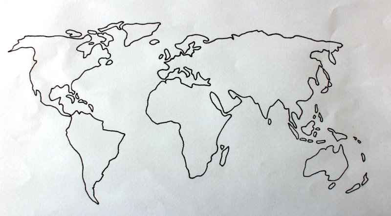 Силуэты материков