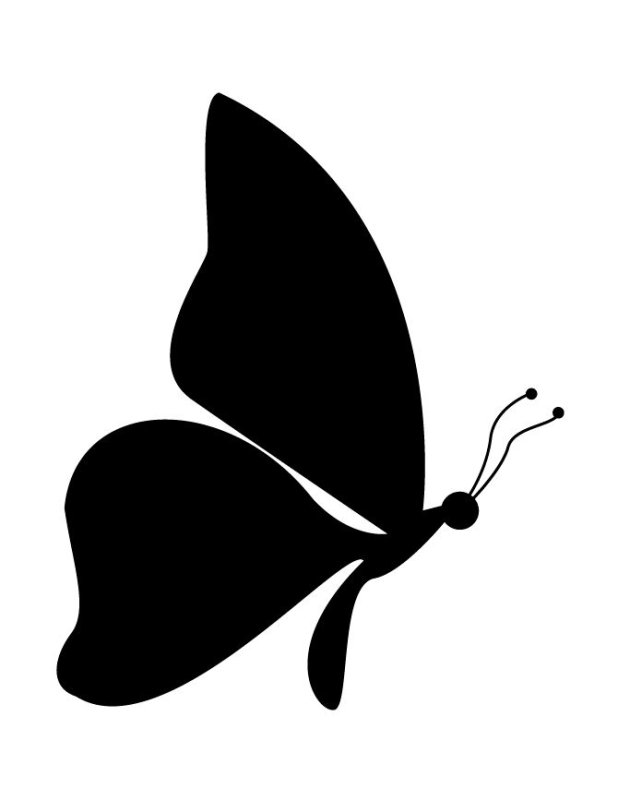 Силуэт бабочки для вырезания