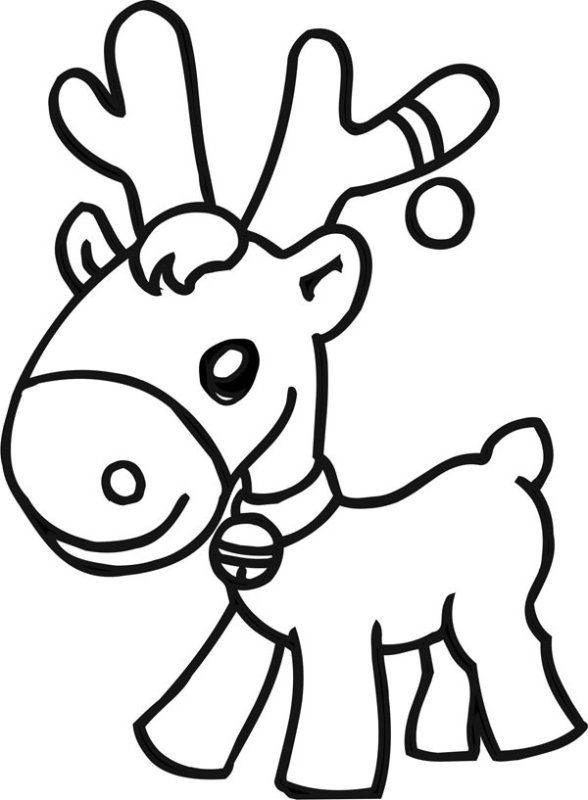 Олененок раскраска для детей