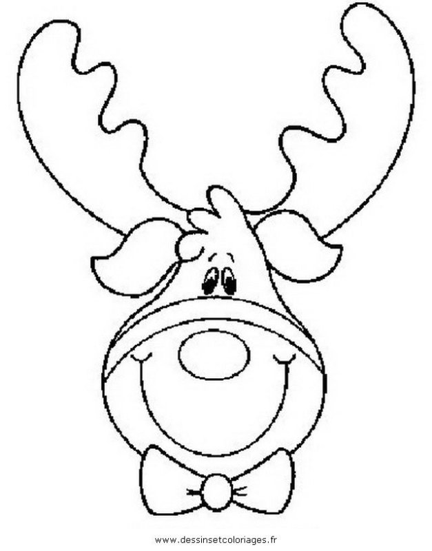 Новогодний олень трафарет