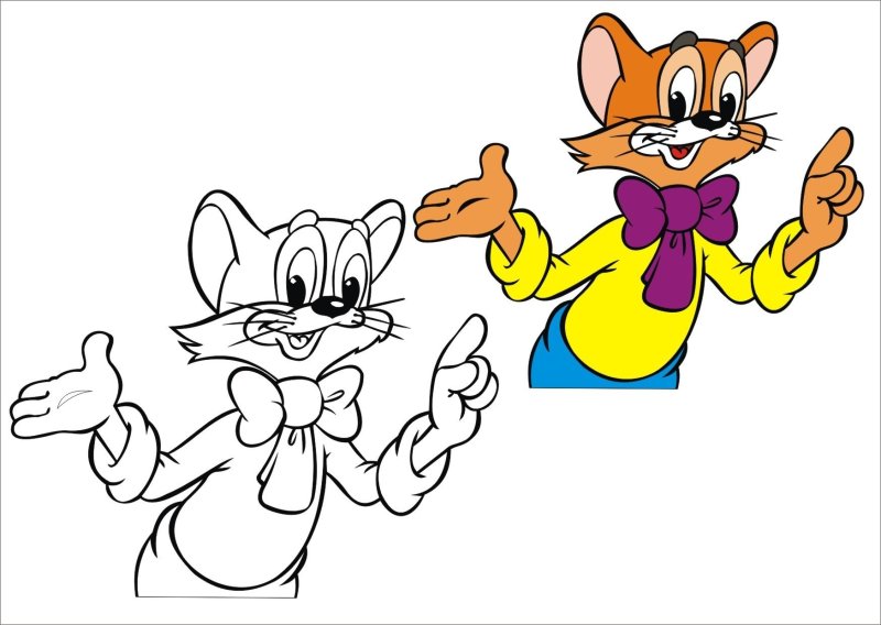 Герои мультика кот Леопольд