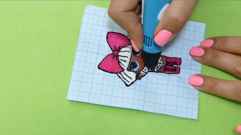 Кукла ЛОЛ 3д ручкой