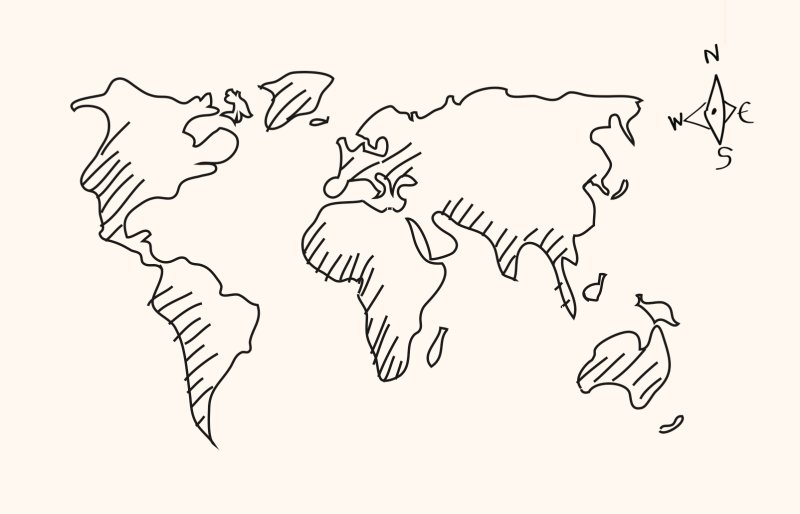 Силуэты континентов