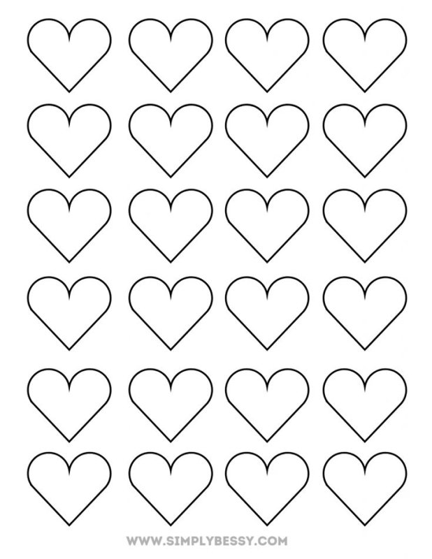 Трафарет сердечки