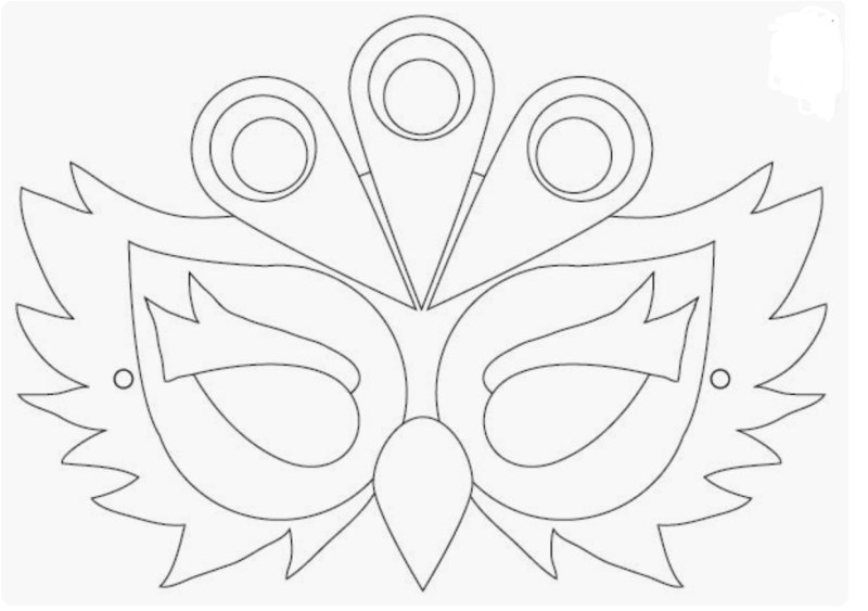 Маскарадная маска шаблон