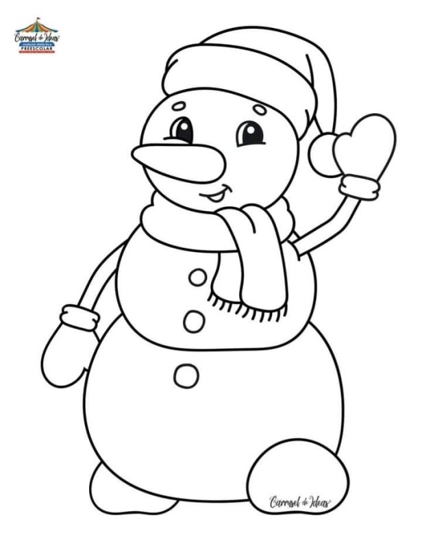 Снеговик раскраска