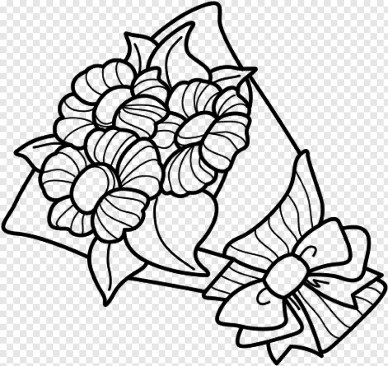 Красивый букет раскраска