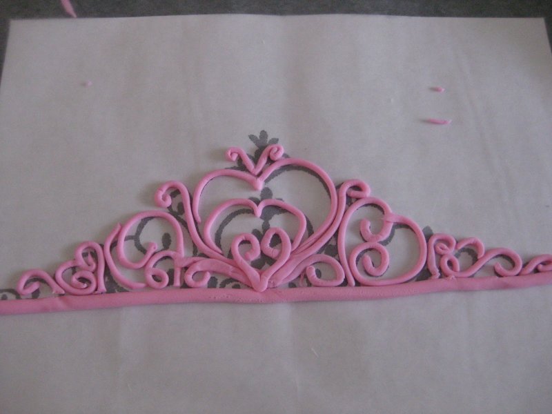 Корона трафарет для мастики