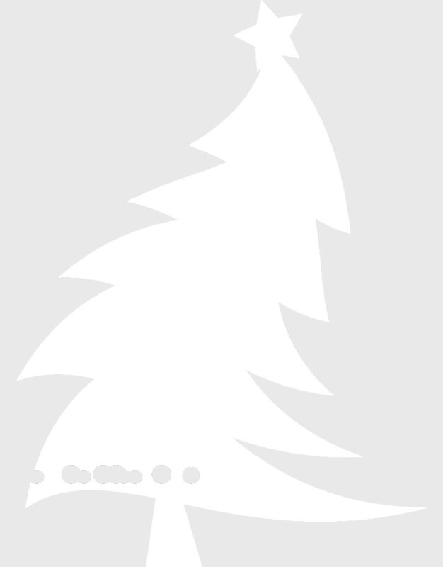 Трафарет елки для вырезания
