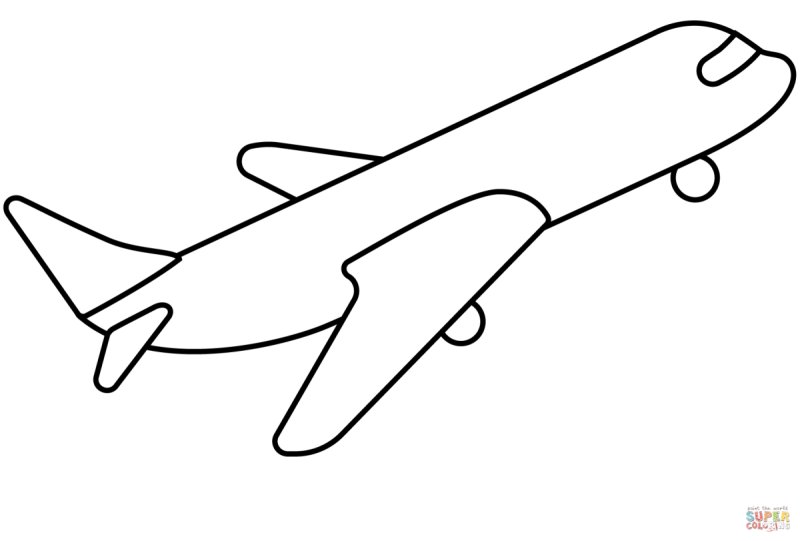 Трафарет самолёта для детей