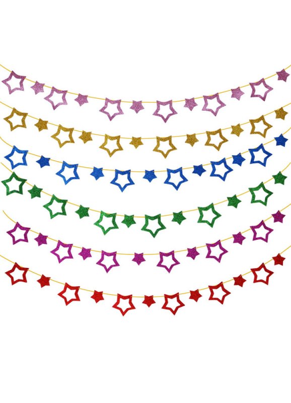Гирлянда звездочки из бумаги