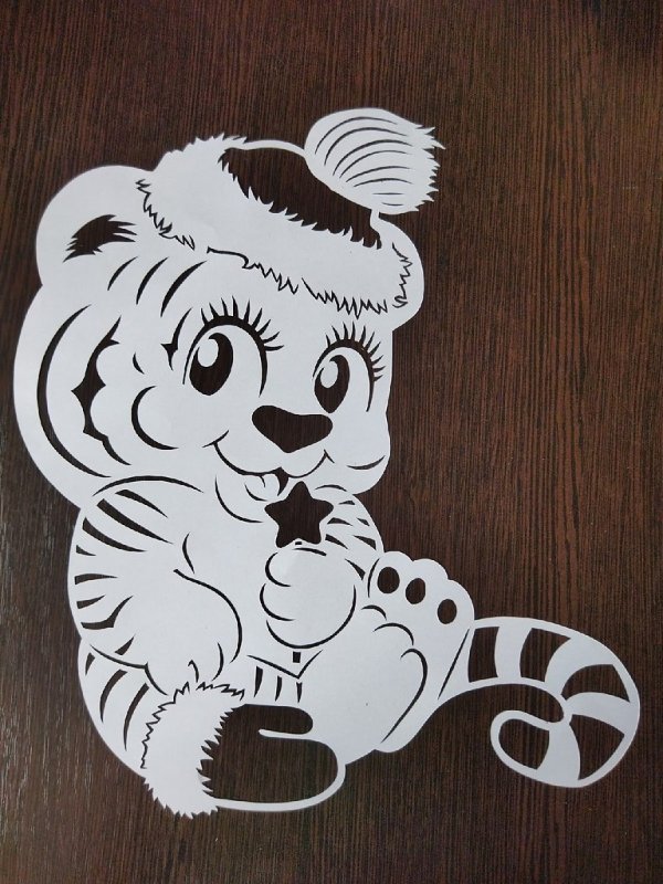 Вытынанка тигр
