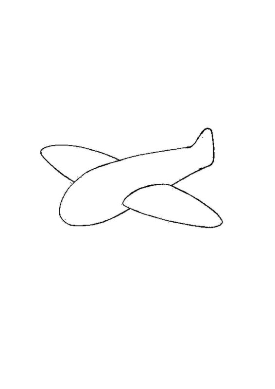 Самолет трафарет