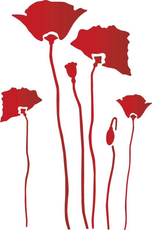 Трафарет маки на стены