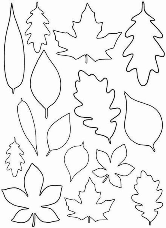 Трафареты листьев для вырезания из бумаги