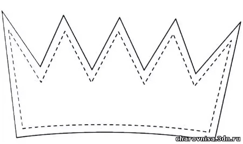 Трафарет короны из фетра