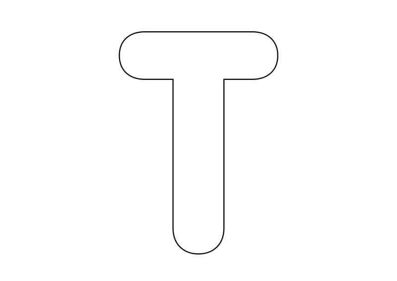 Буква д трафарет