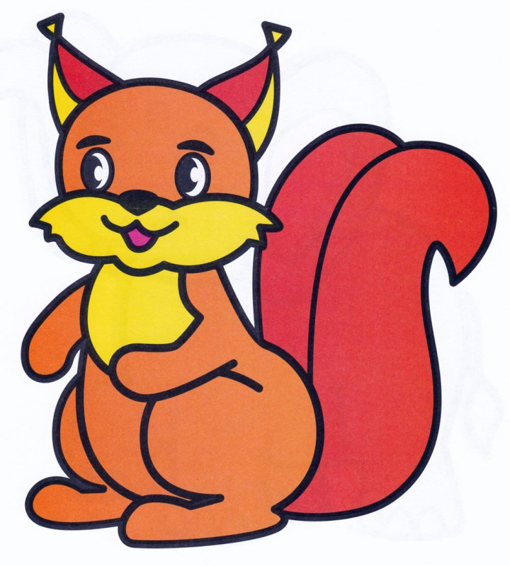 Цветная белка для детей