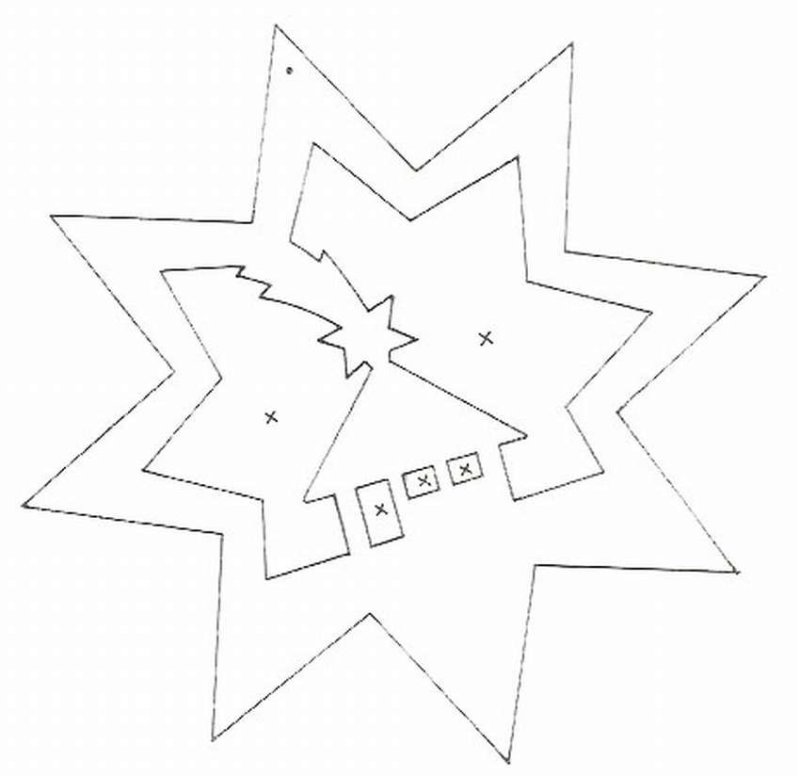 Звёздочки трафареты для вырезания новогодние