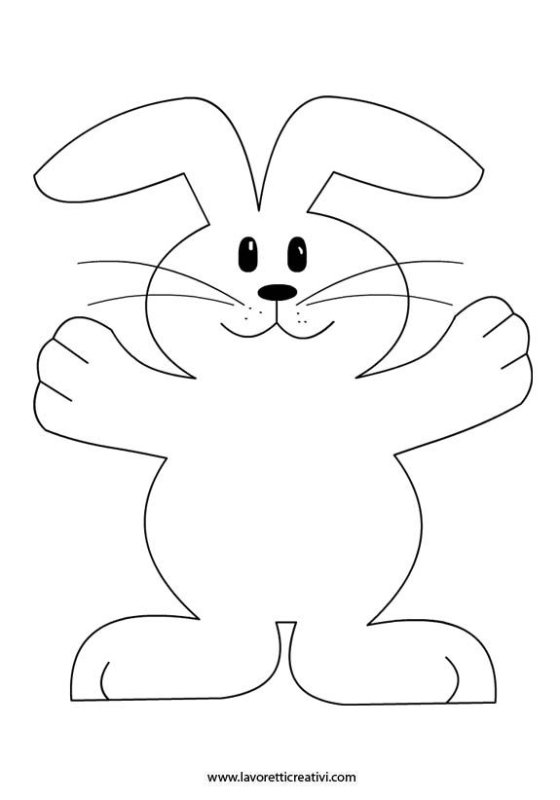 Шаблон зайчика для аппликации