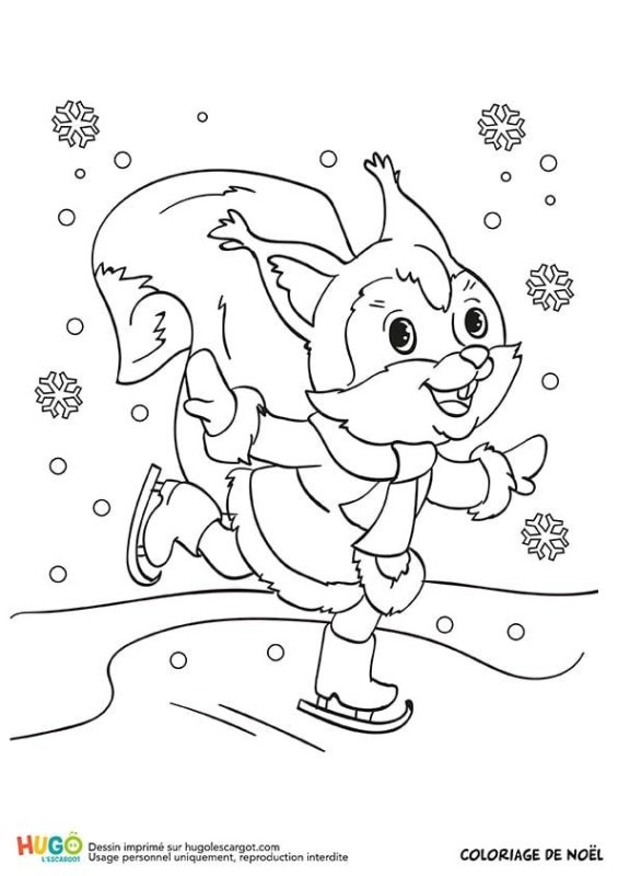 Зимняя раскраска