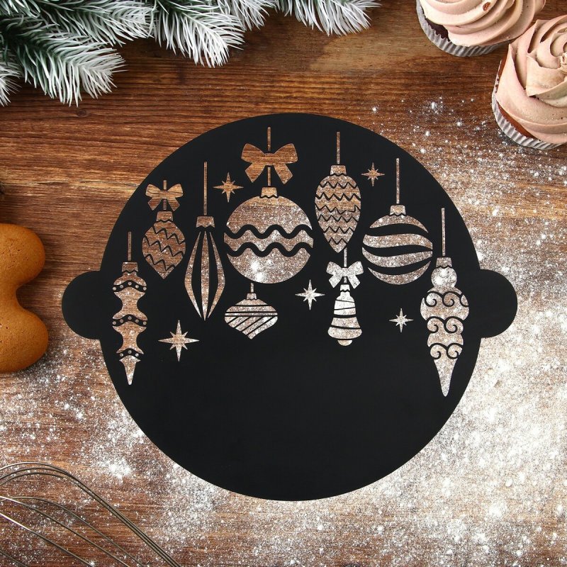 Трафарет на доске круглой