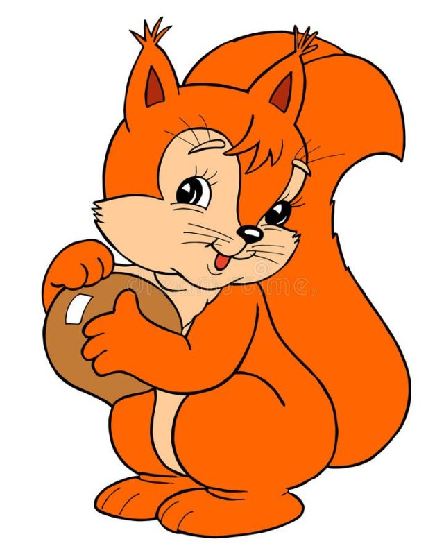 Белка мультяшная для детей