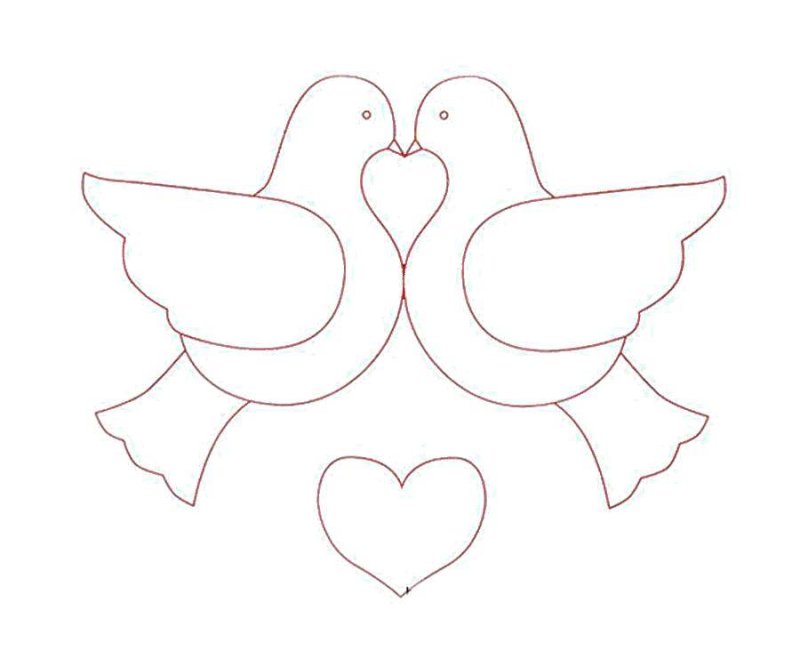 Голубь раскраска