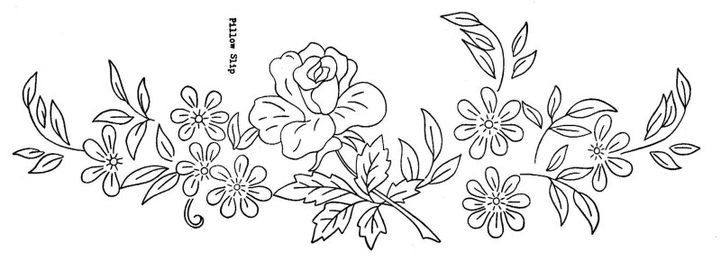 Цветочные узоры для вышивки гладью