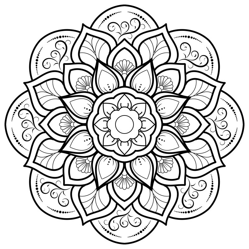 Мандала трафарет