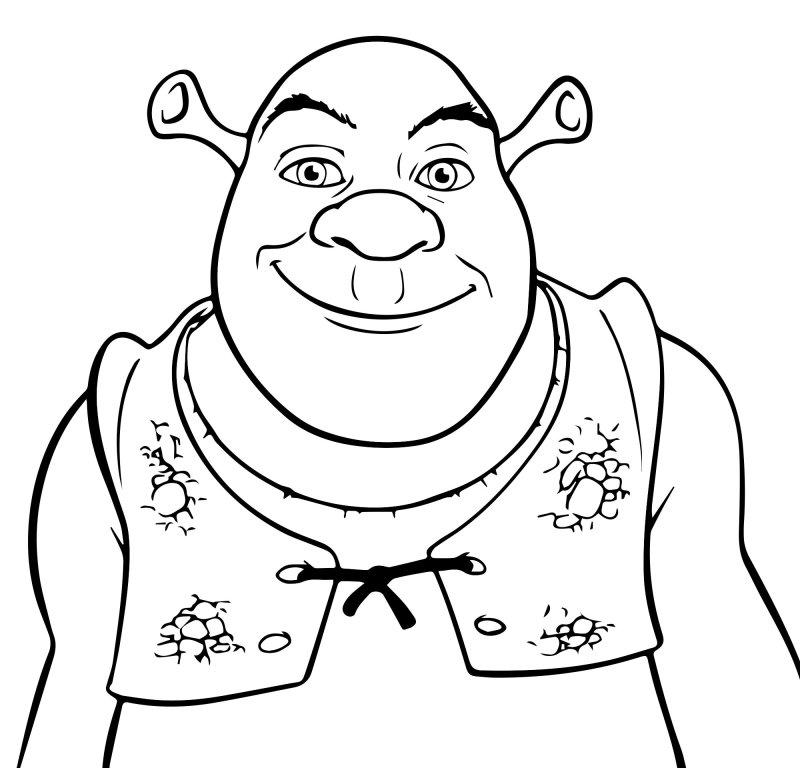 Шрек раскраска