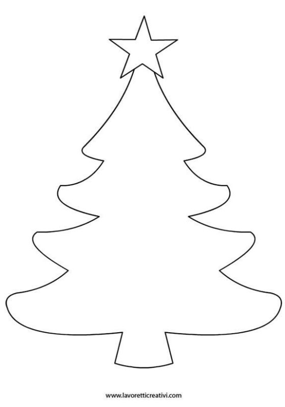Трафарет елки для вырезания
