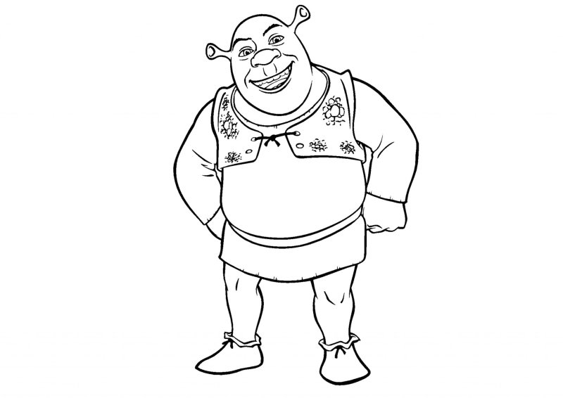 Шрек картинки раскраски