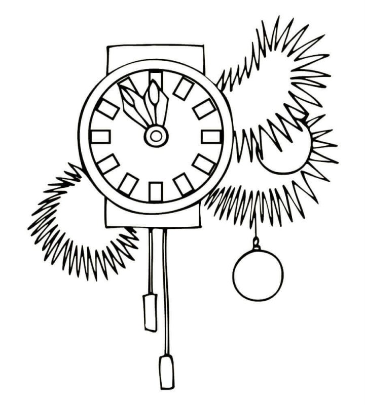 Часы ра краска новогоднме