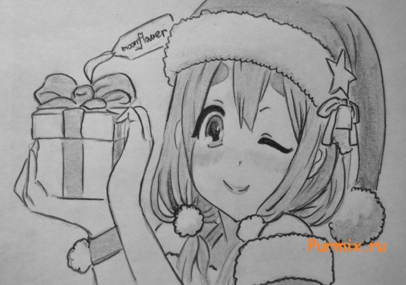 Новогодние рисунки для срисовки