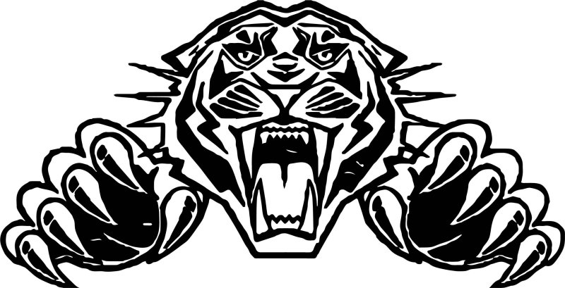 Тигр. Раскраска