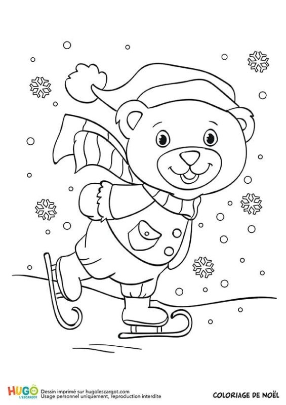 Зимние раскраски для детей