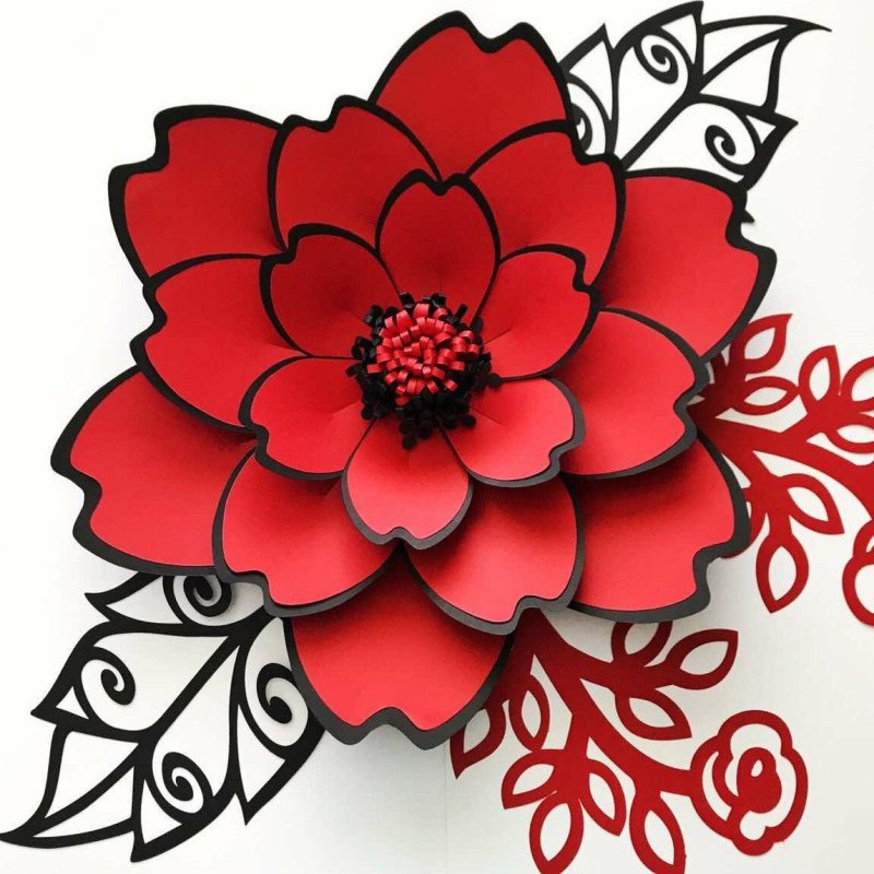 Вырезка цветов из бумаги