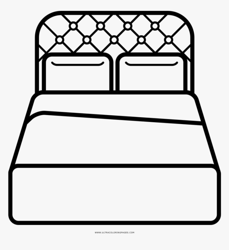 Раскраска мебель кровать