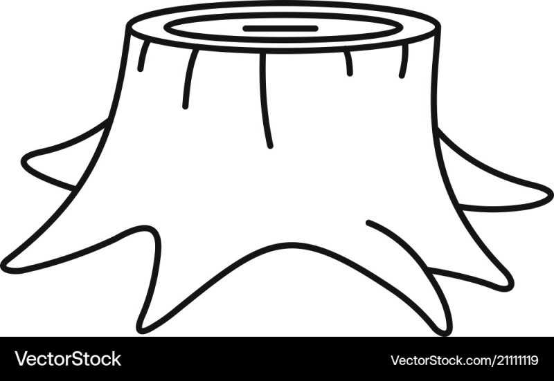 Пень раскраска для детей