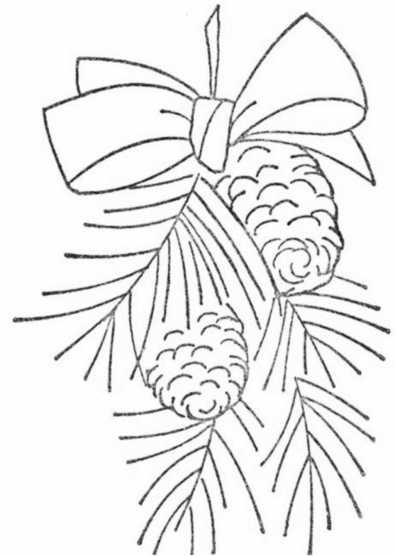 Вытынанка Новогодняя шишки